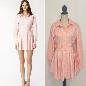 NWT Bardot Leoni Mini Pink Shirt Dress